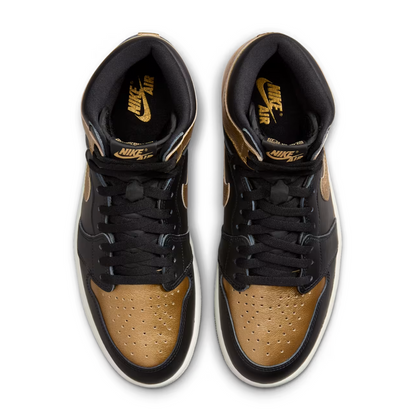 Nike Men's Air Jordan 1 High OG “Black and Gold” Shoes DZ5485-071