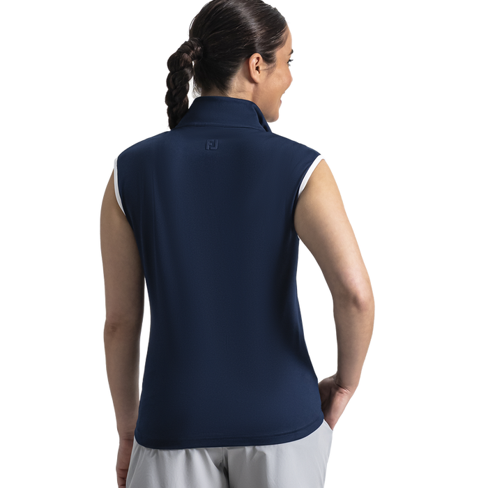 Mock Snap Sleeveless Women - Navy