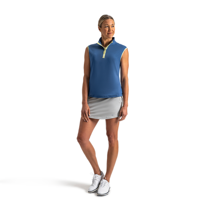 Mock Snap Sleeveless Women - Lagoon Blue