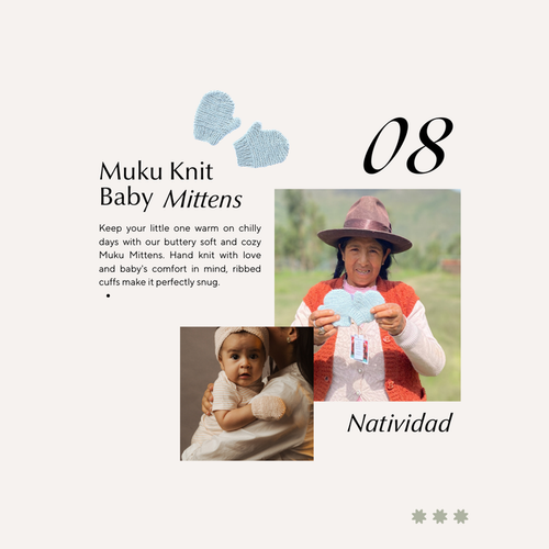 Muku Knit Baby Mittens - Small