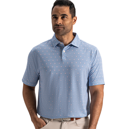 Order Geometric Lisle - White / Riviera Blue / Peach