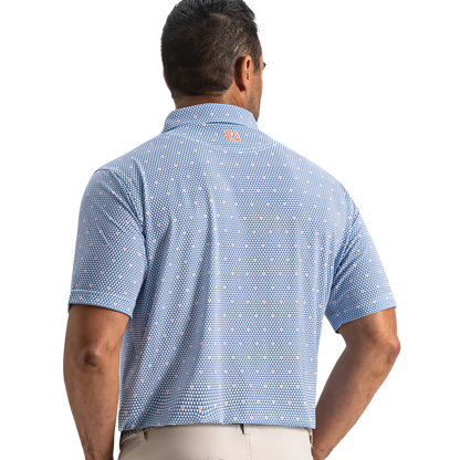 Order Geometric Lisle - White / Riviera Blue / Peach
