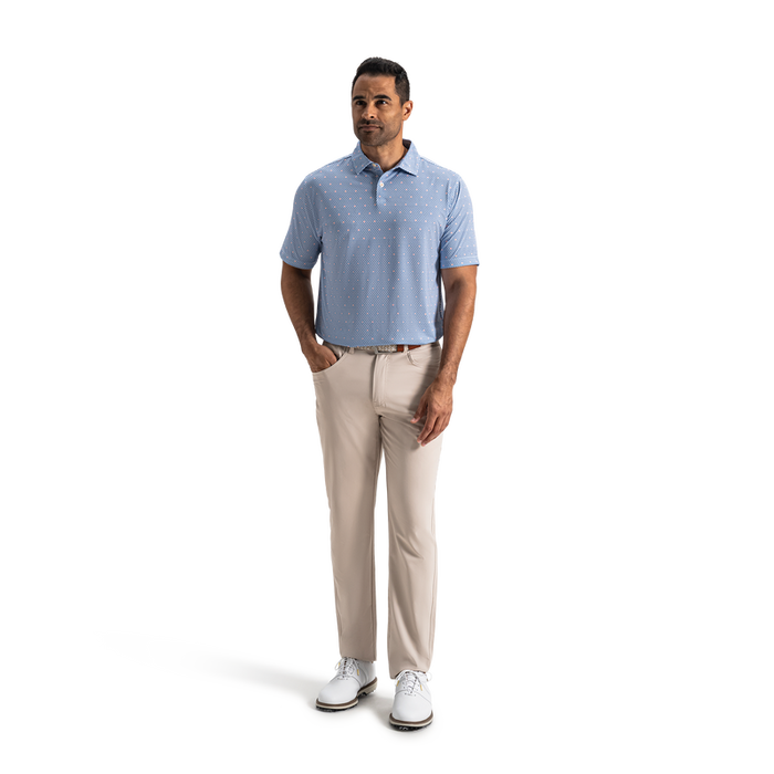 Order Geometric Lisle - White / Riviera Blue / Peach