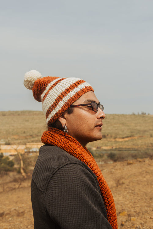 Pampa Striped Pom Beanie - Last Chance