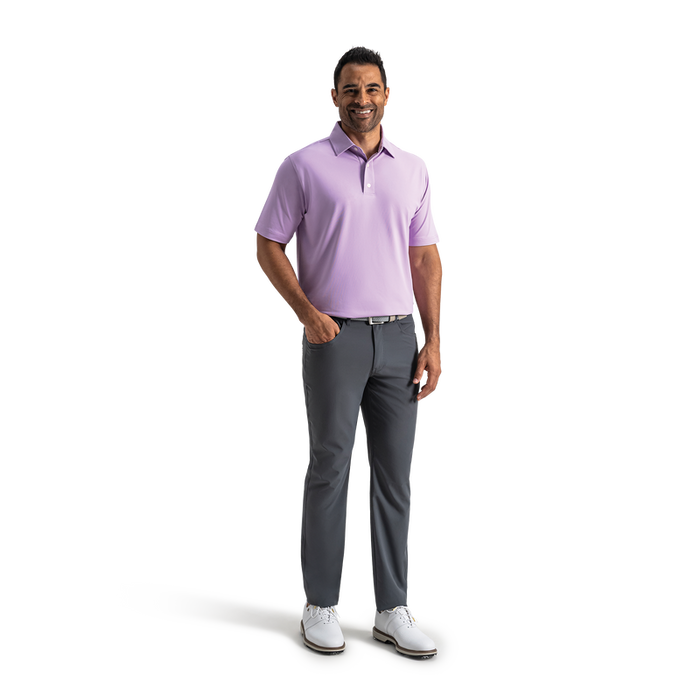 Performance Stretch Pique Solid Self Collar - Lavender