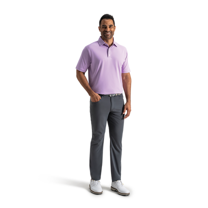 Performance Stretch Pique Solid Self Collar - Lavender