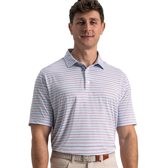 Practice Stripe Lisle - White / Blue Breeze / Orchid Smoke