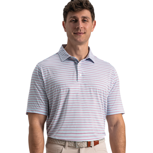 Practice Stripe Lisle - White / Blue Breeze / Orchid Smoke