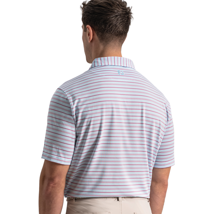 Practice Stripe Lisle - White / Blue Breeze / Orchid Smoke