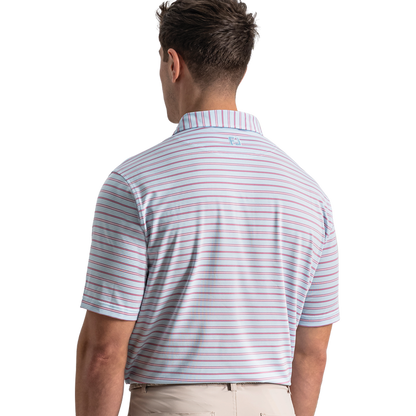 Practice Stripe Lisle - White / Blue Breeze / Orchid Smoke