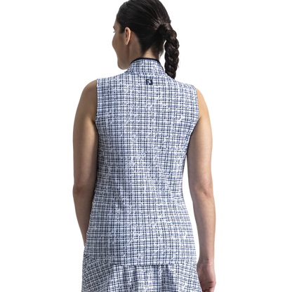 Printed Tank Women - Navy Plaid