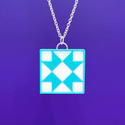 Quilty Necklace - Teal