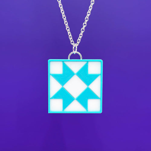 Quilty Necklace - Teal