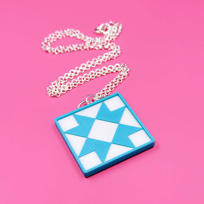 Quilty Necklace - Teal
