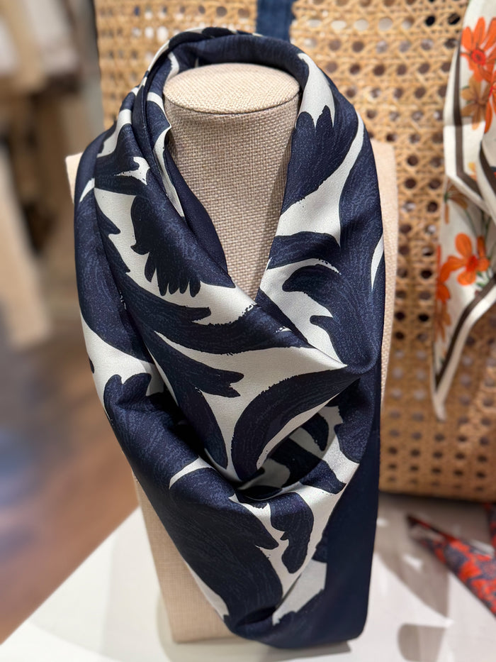 Scarf (Navy Paisley)
