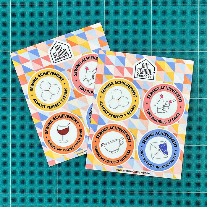 Sewing Achievements Sticker Sheet - Two Options