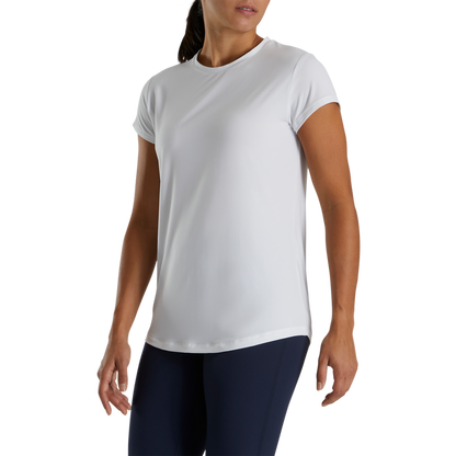 Short Sleeve Crew Neck Women (Women's) - White