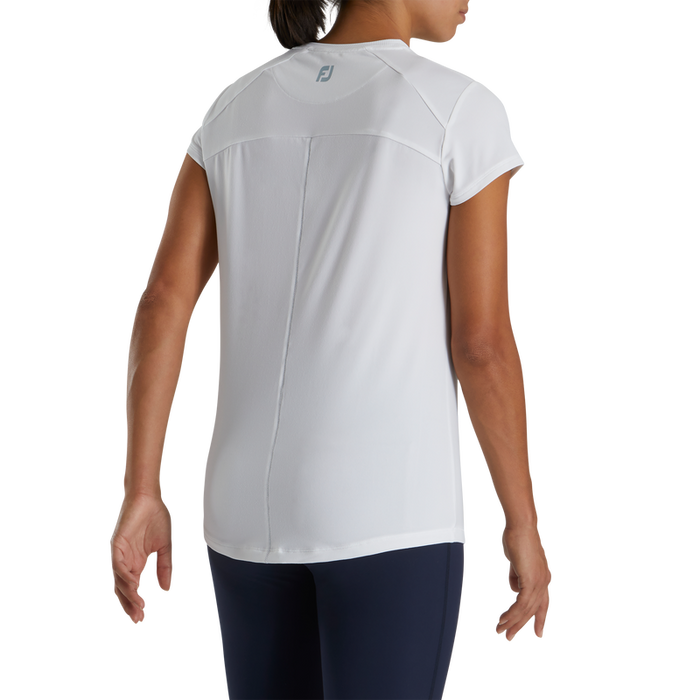 Short Sleeve Crew Neck Women (Women's) - White