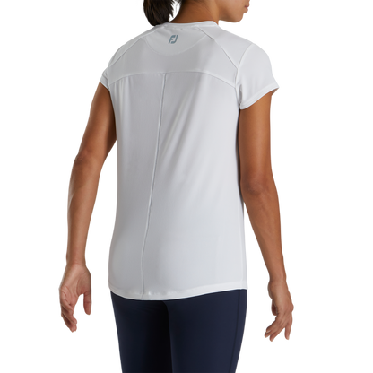 Short Sleeve Crew Neck Women (Women's) - White