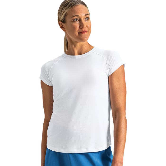 Short Sleeve Crew Neck Women (Women's) - White