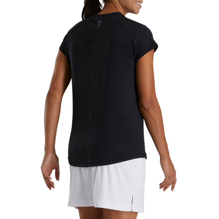 Short Sleeve Crew Neck Women (Women's) - Black