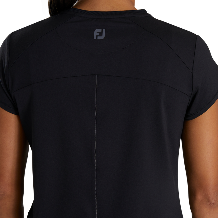 Short Sleeve Crew Neck Women (Women's) - Black