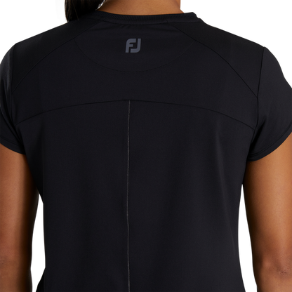 Short Sleeve Crew Neck Women (Women's) - Black