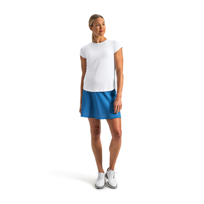 Short Sleeve Crew Neck Women (Women's) - White