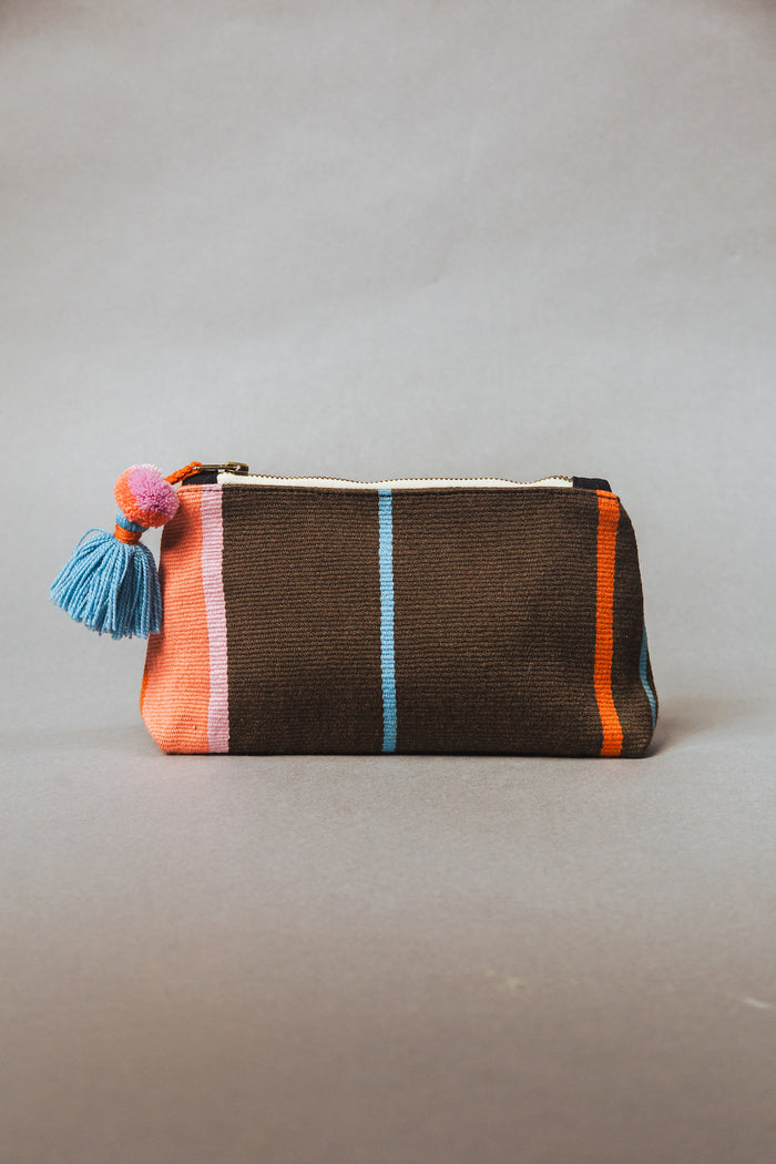 Small Striped Cosmetic Pouch - Last Chance