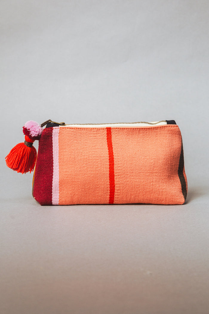 Small Striped Cosmetic Pouch - Last Chance