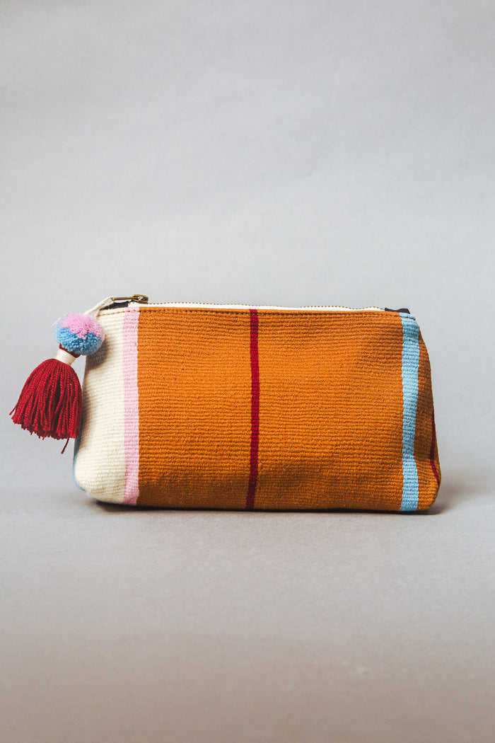 Small Striped Cosmetic Pouch - Last Chance