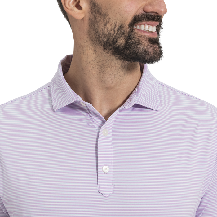 Smooth Stripe Lisle - Orchid / Ice Water / White