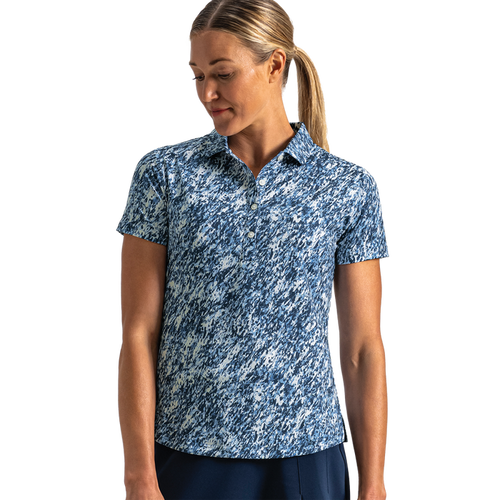 Solid Lisle Self Collar Women (Women's) - Navy Multi Splatter