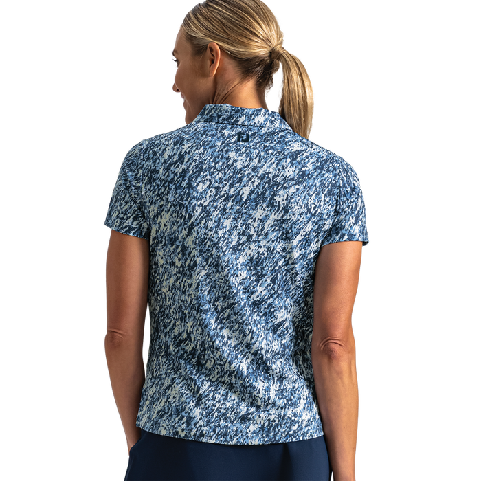 Solid Lisle Self Collar Women (Women's) - Navy Multi Splatter