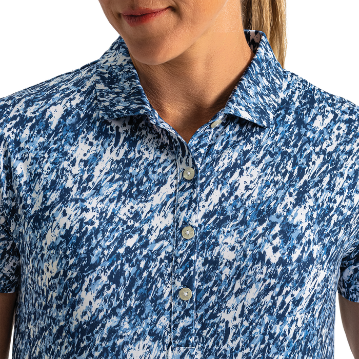 Solid Lisle Self Collar Women (Women's) - Navy Multi Splatter