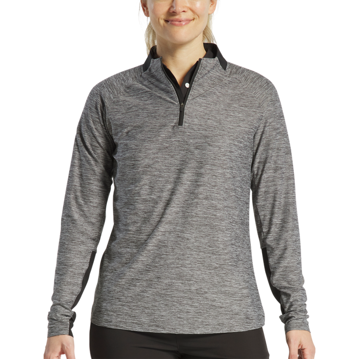 Space Dye Quarter-Zip Mid-Layer Women - Black