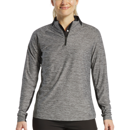 Space Dye Quarter-Zip Mid-Layer Women - Black