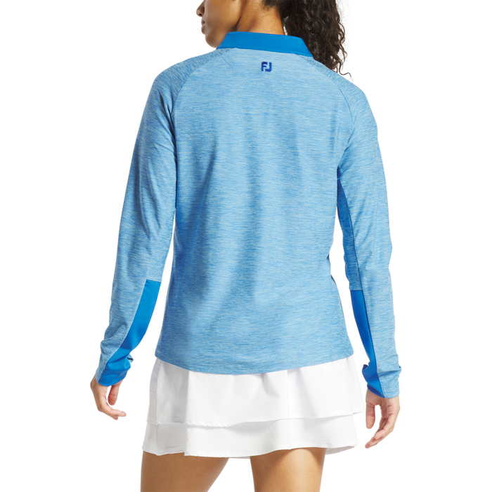 Space Dye Quarter-Zip Mid-Layer Women - Blue / Aqua