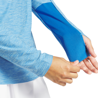 Space Dye Quarter-Zip Mid-Layer Women - Blue / Aqua