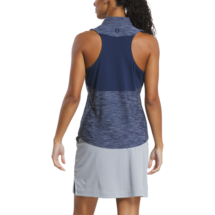 Space Dye Racerback Tank Women - Navy