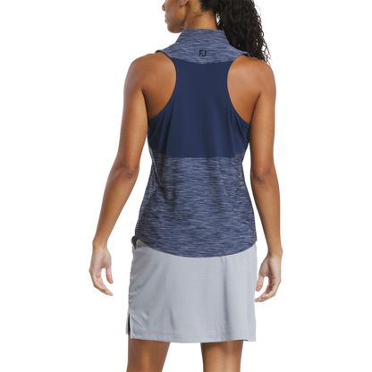 Space Dye Racerback Tank Women - Navy