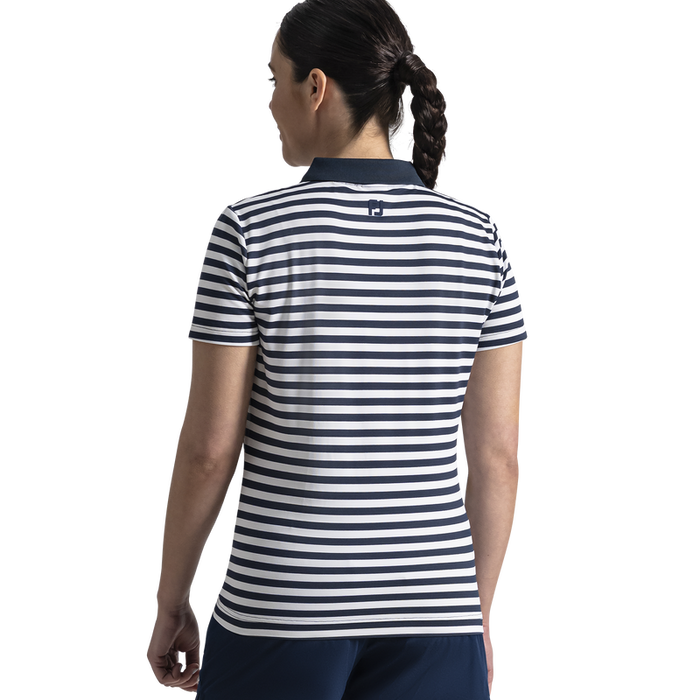 Stripe Polo Women - Navy / White