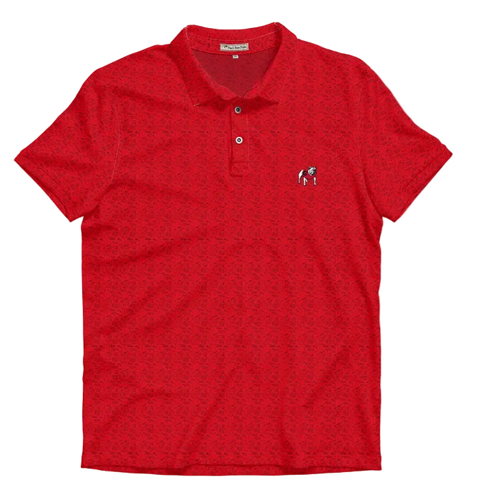 The Classic City (Standing Dawg UGA) Polo  (Red & Black)