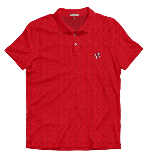 The Classic City (Standing Dawg UGA) Polo  (Red & Black)