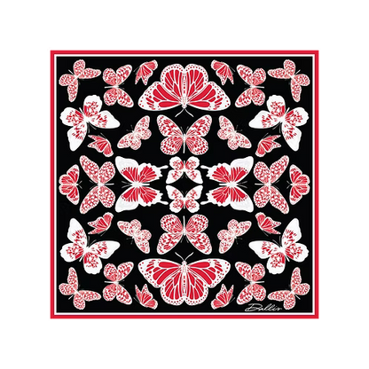 The Mariposa Scarf (Black & Red)