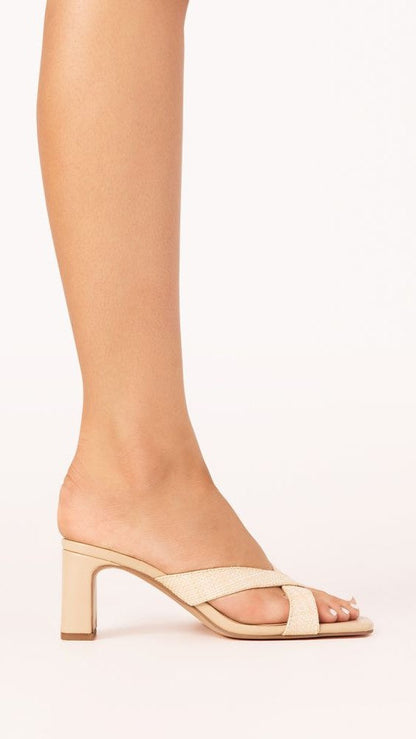 Camila Heel - Natural Raffia