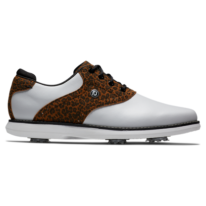 White / Tan Leopard Print / UK3 / Medium