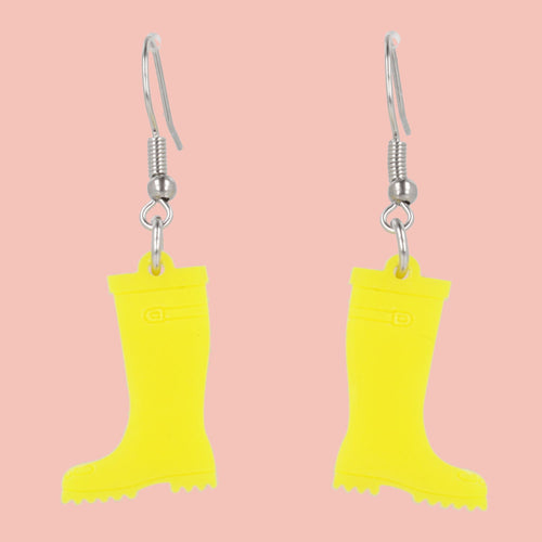 Yellow Wellies Earrings