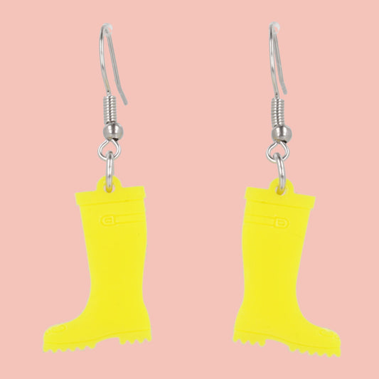 Yellow Wellies Earrings
