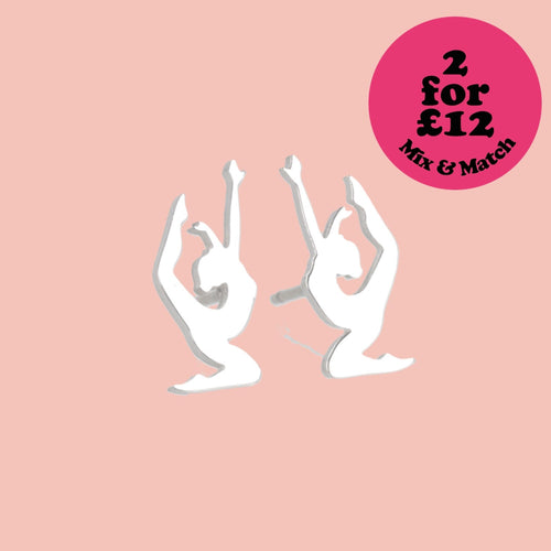 Yoga Pose Stud Earrings